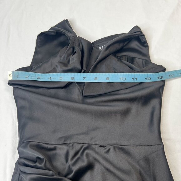 Babyboo Juliene Maxi Dress Satin Corset One Shoulder Evening Cocktail Black XS - Picture 10 of 15